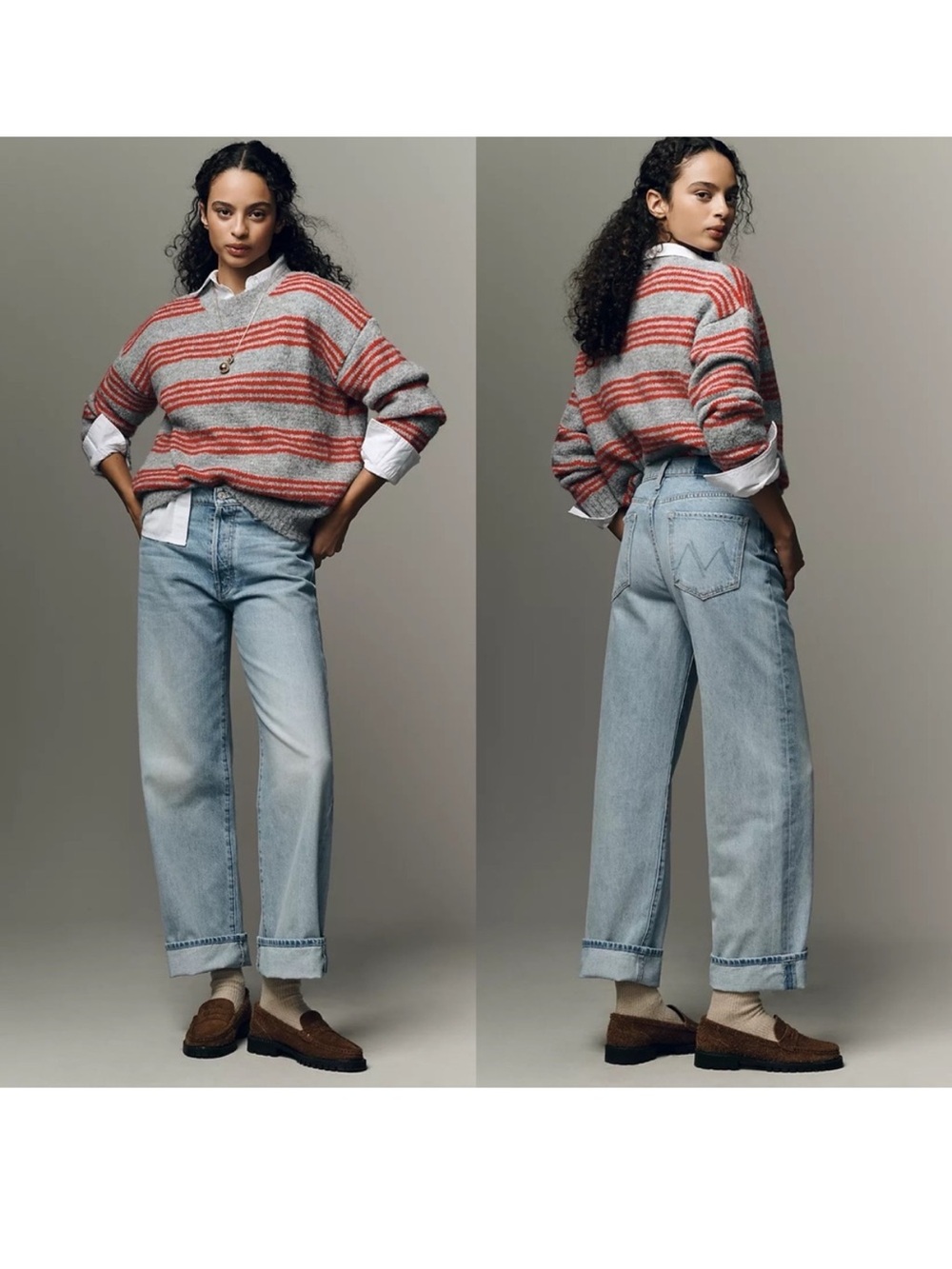 MOTHER Dodger Skimp Cuff Jeans in Leap Of Faith